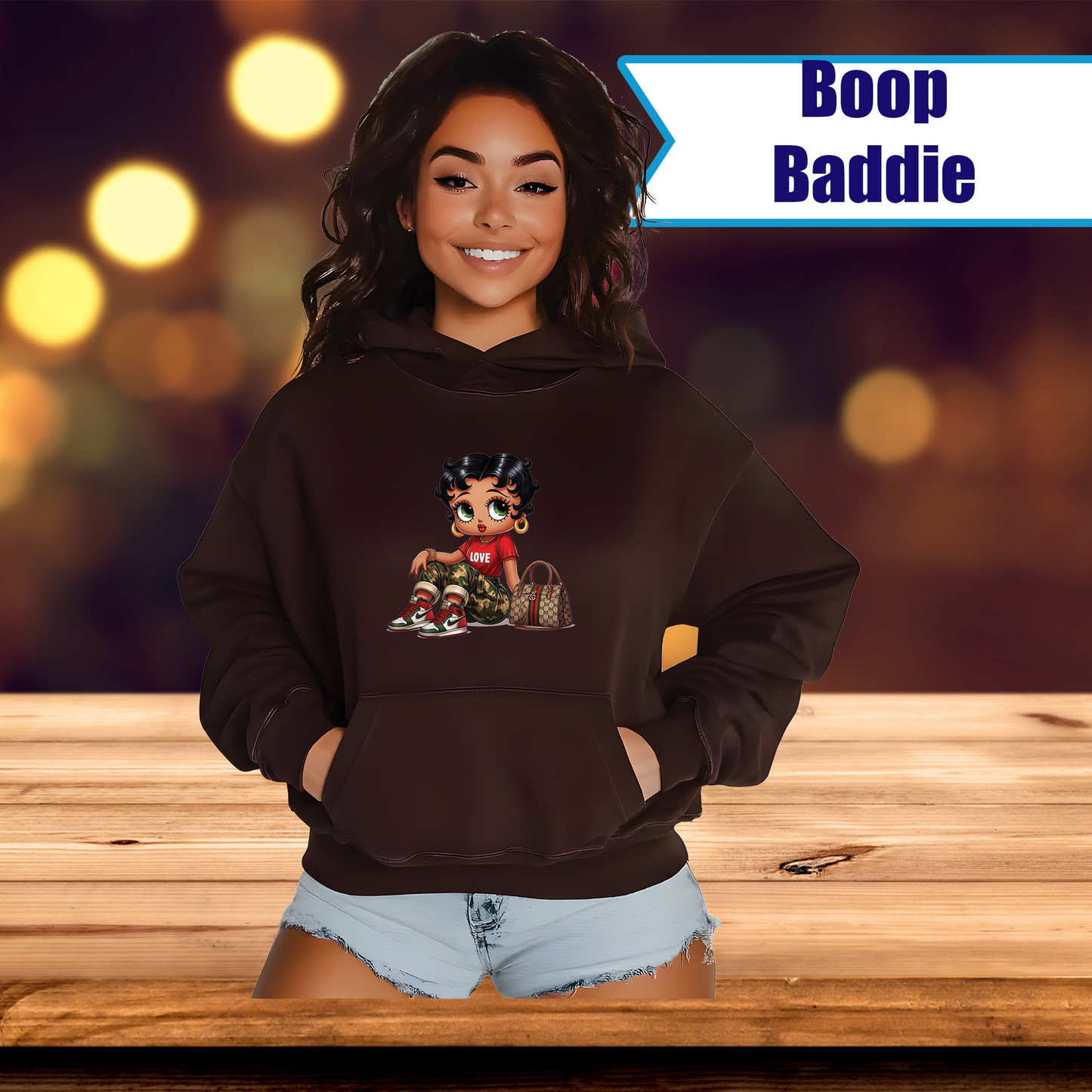 Boop Brown Hoodie