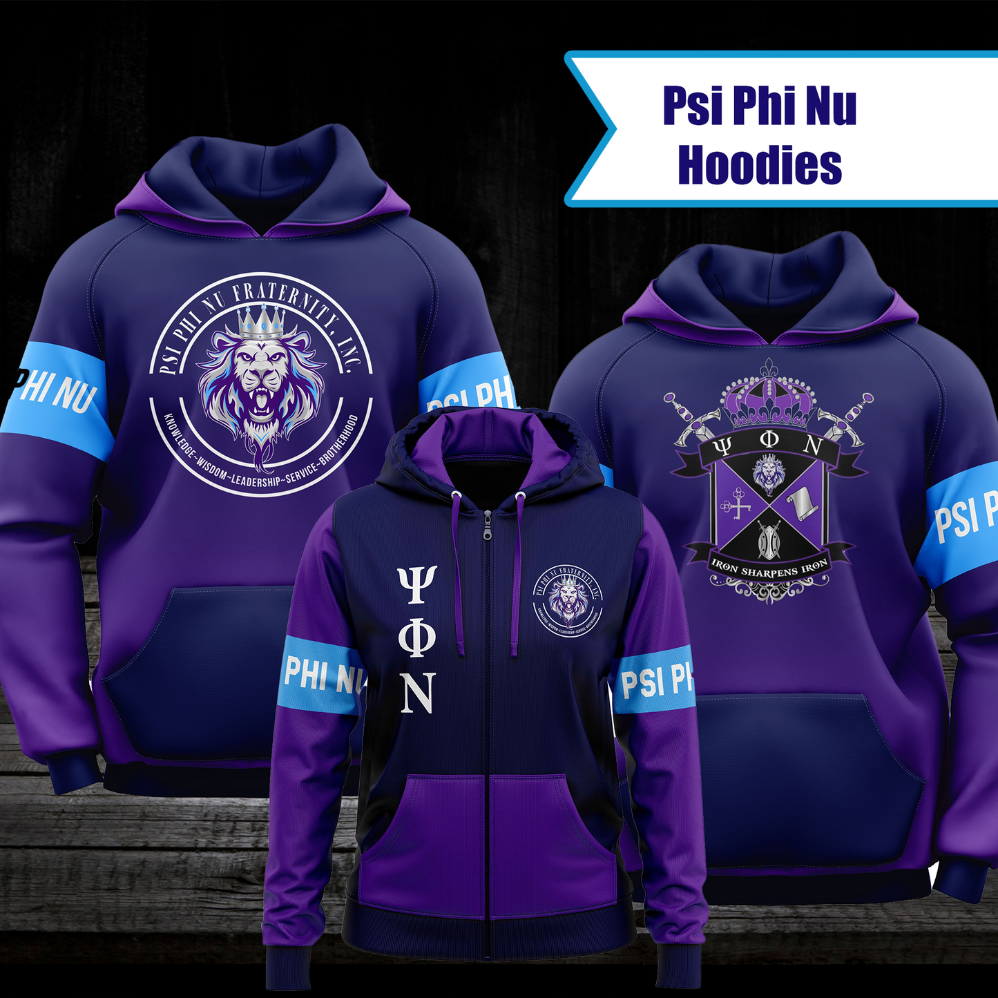 Psi Phi Nu Hoodies