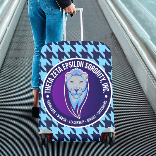TZE Blue Houndstooth Luggage Covers