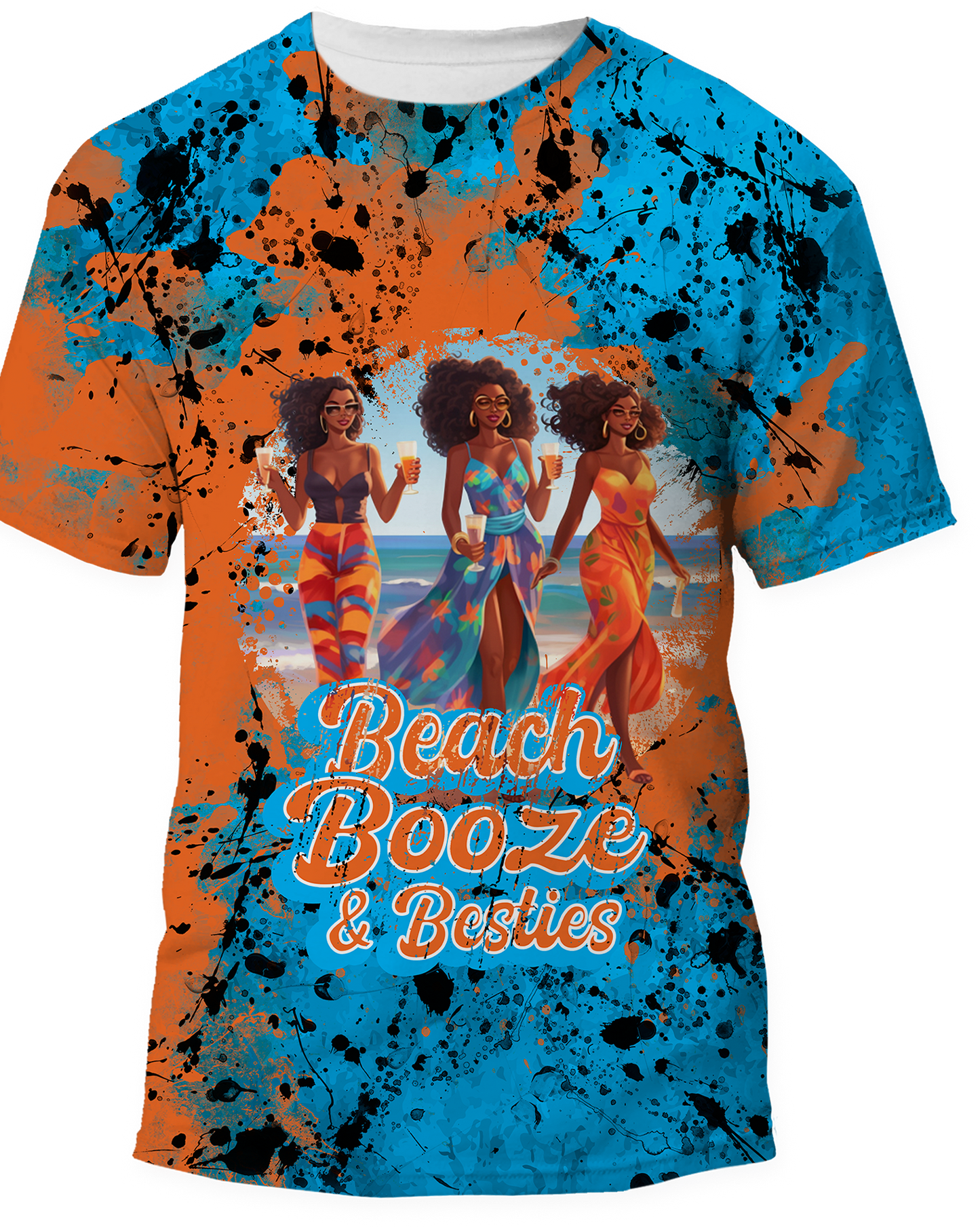 Beach Booze & Besties Premium All-Over Shirt