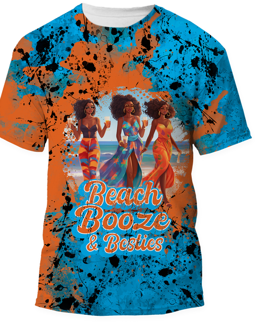 Beach Booze & Besties Premium All-Over Shirt