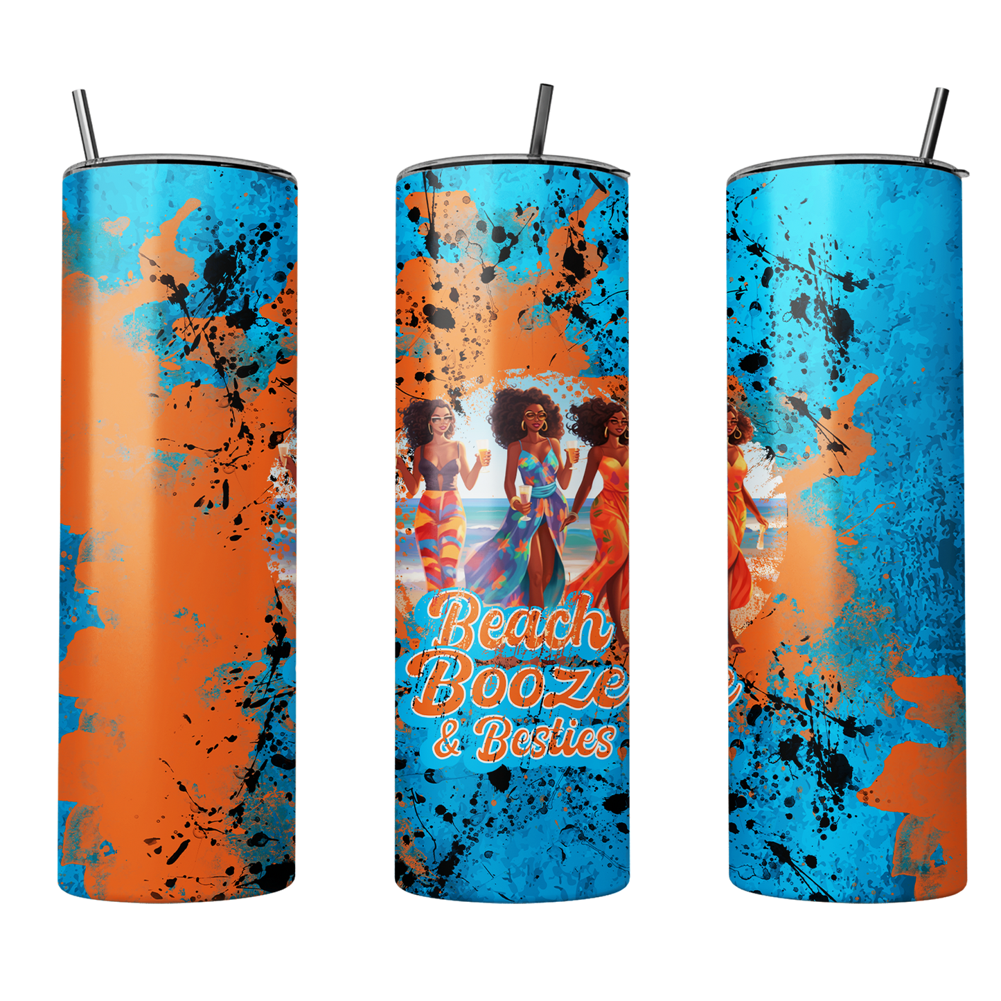 Beach Booze & Besties Tumbler