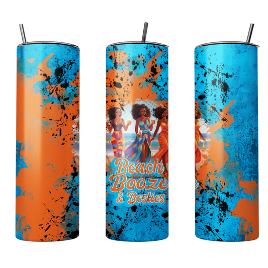 Beach Booze & Besties Tumbler