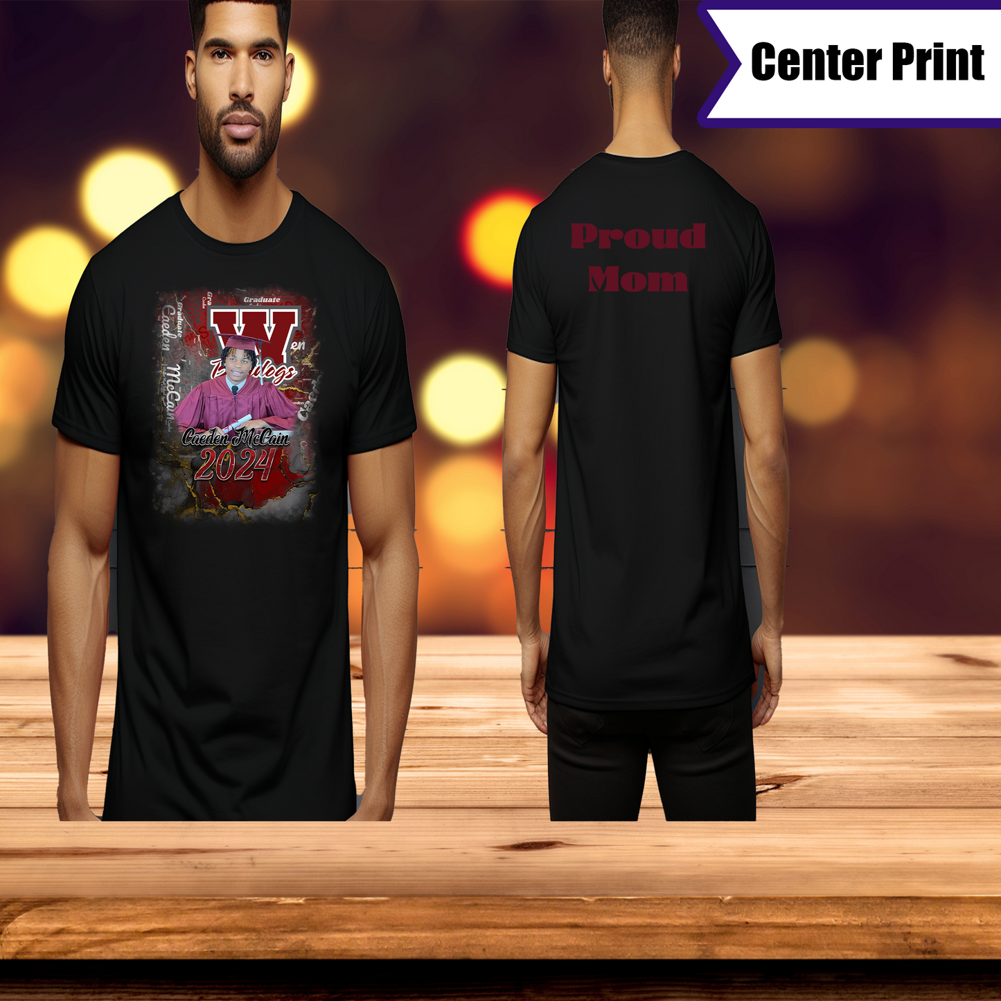 Caeden McCain Center Print Shirt