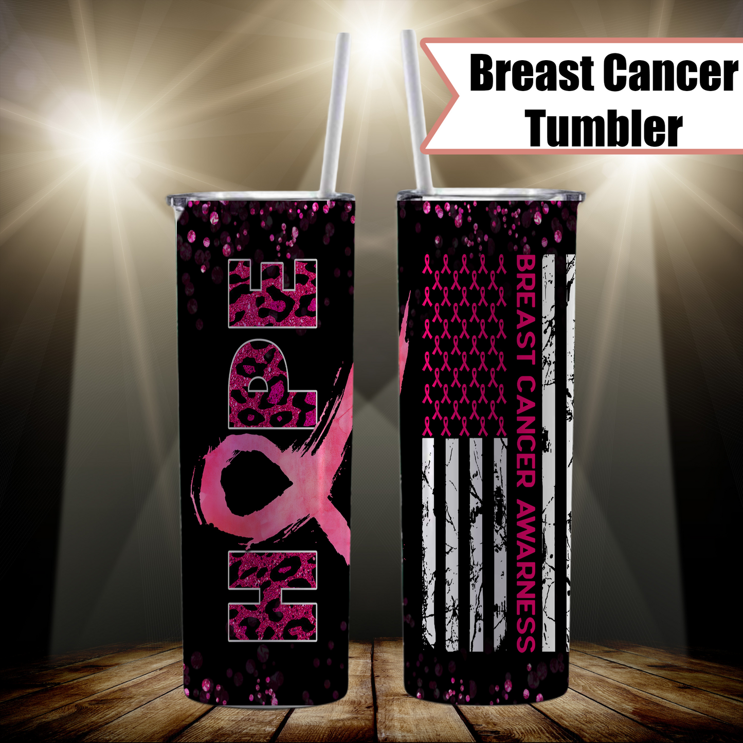 Breast Cancer Awarness Stainless Steel Tumblers