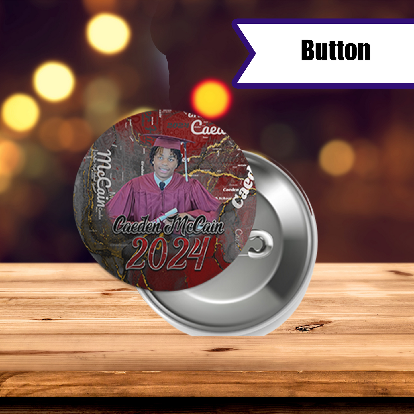 Caeden McCain Button