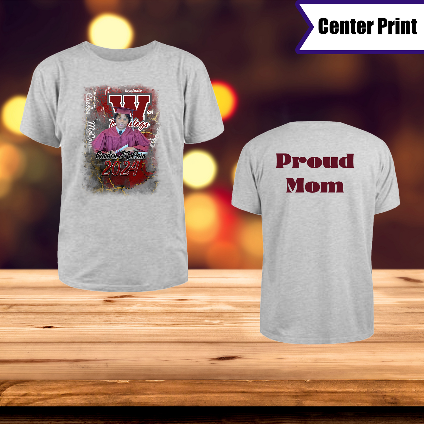 Caeden McCain Center Print Shirt