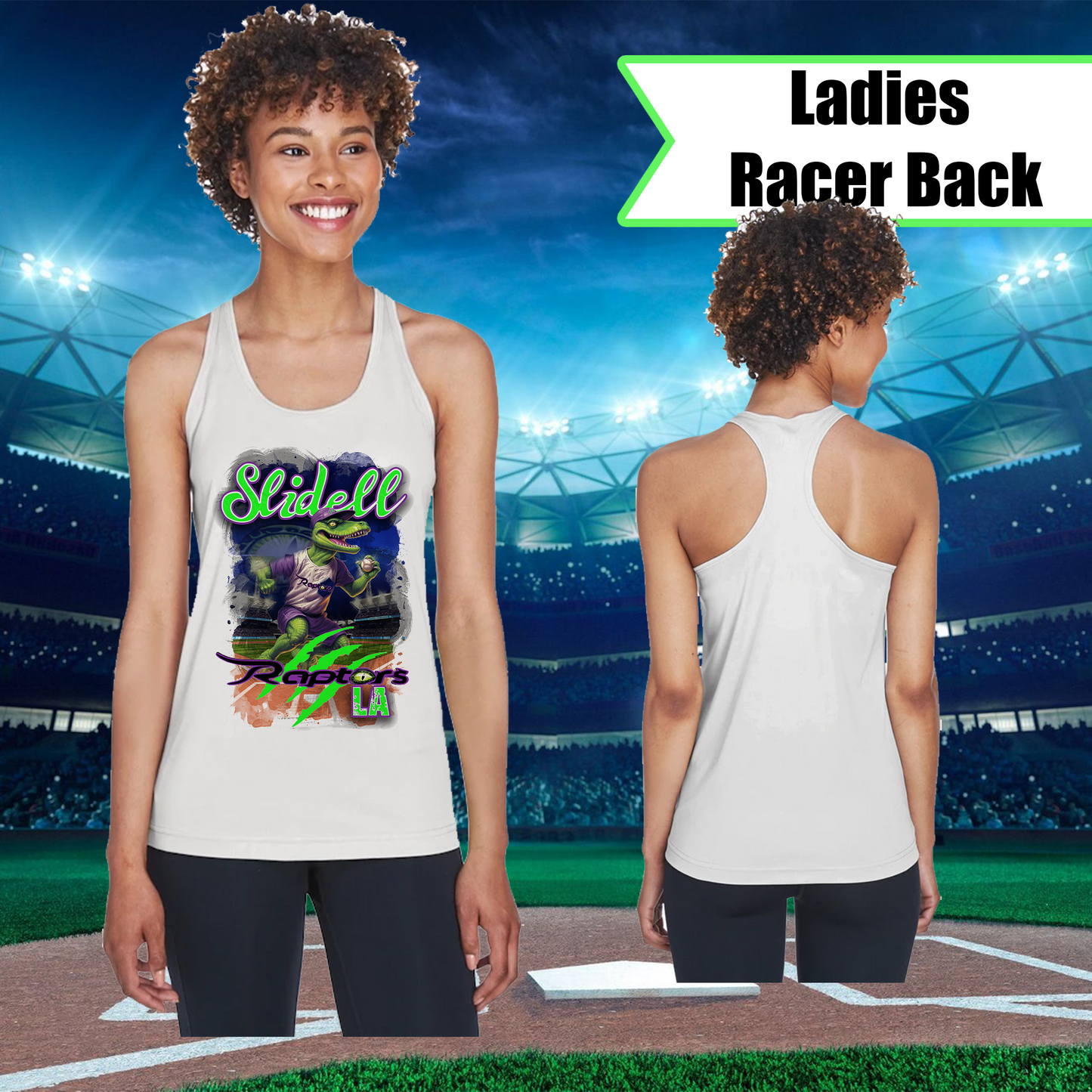 Slidell Raptors Ladies Racer Back Tees