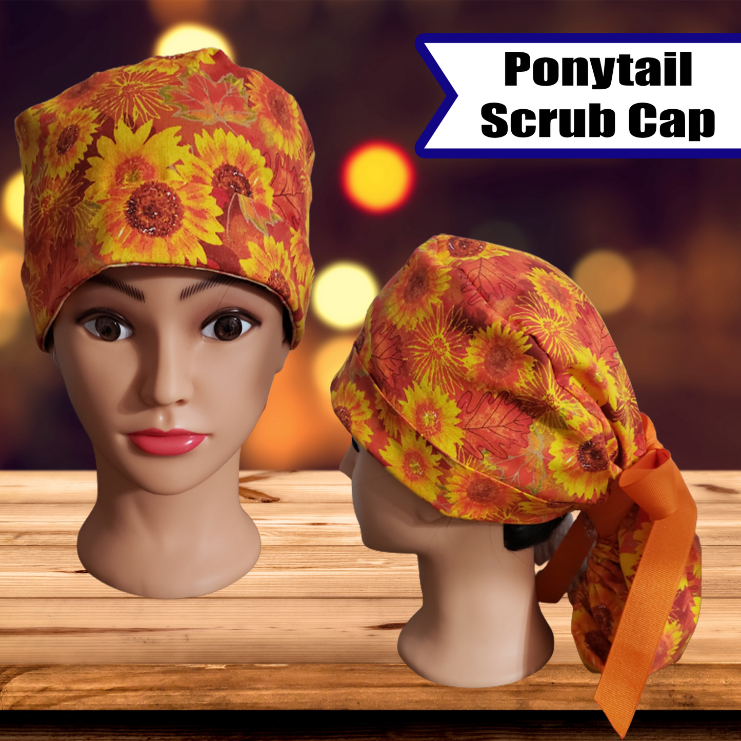 Ponytail Surgical Scrub Cap