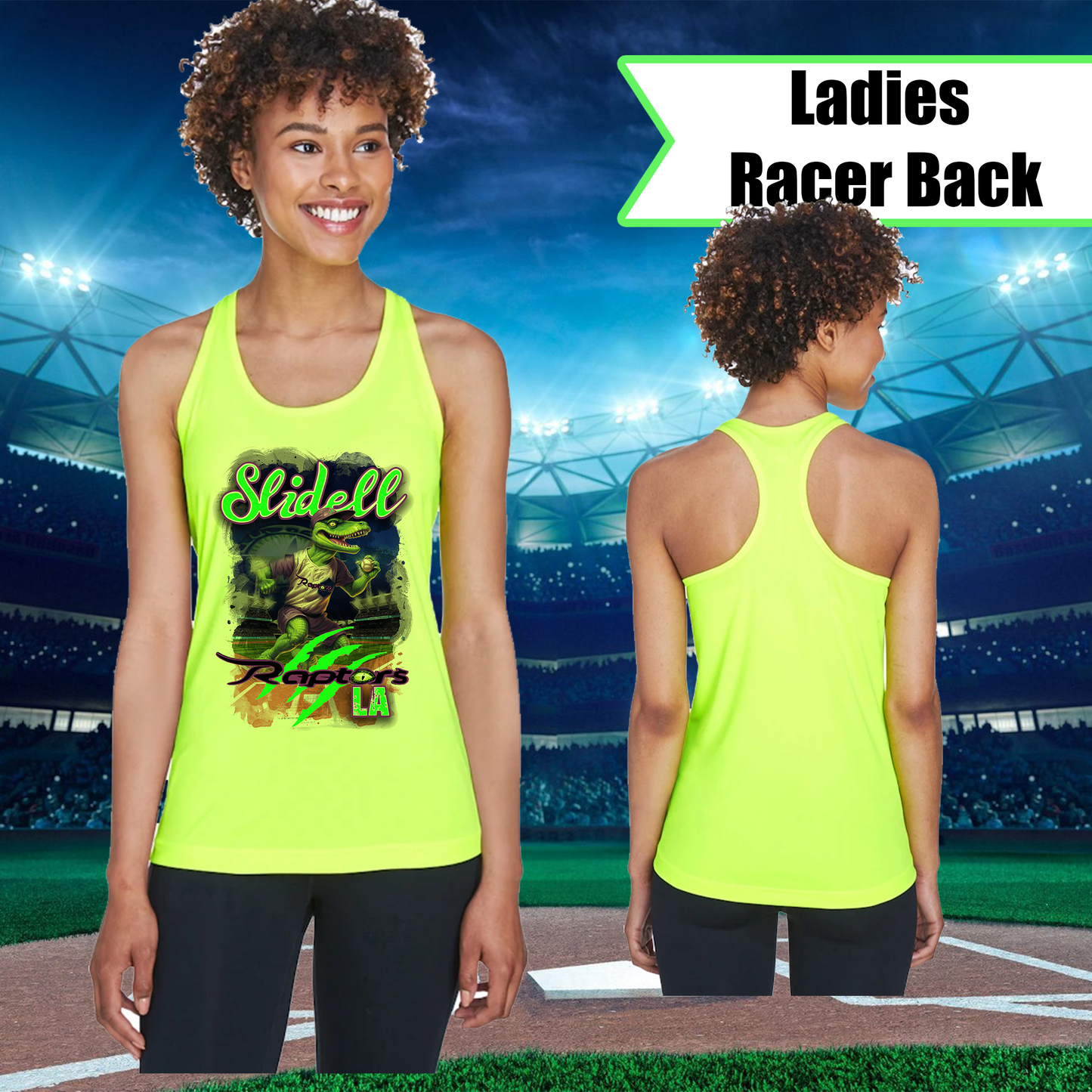 Slidell Raptors Ladies Racer Back Tees