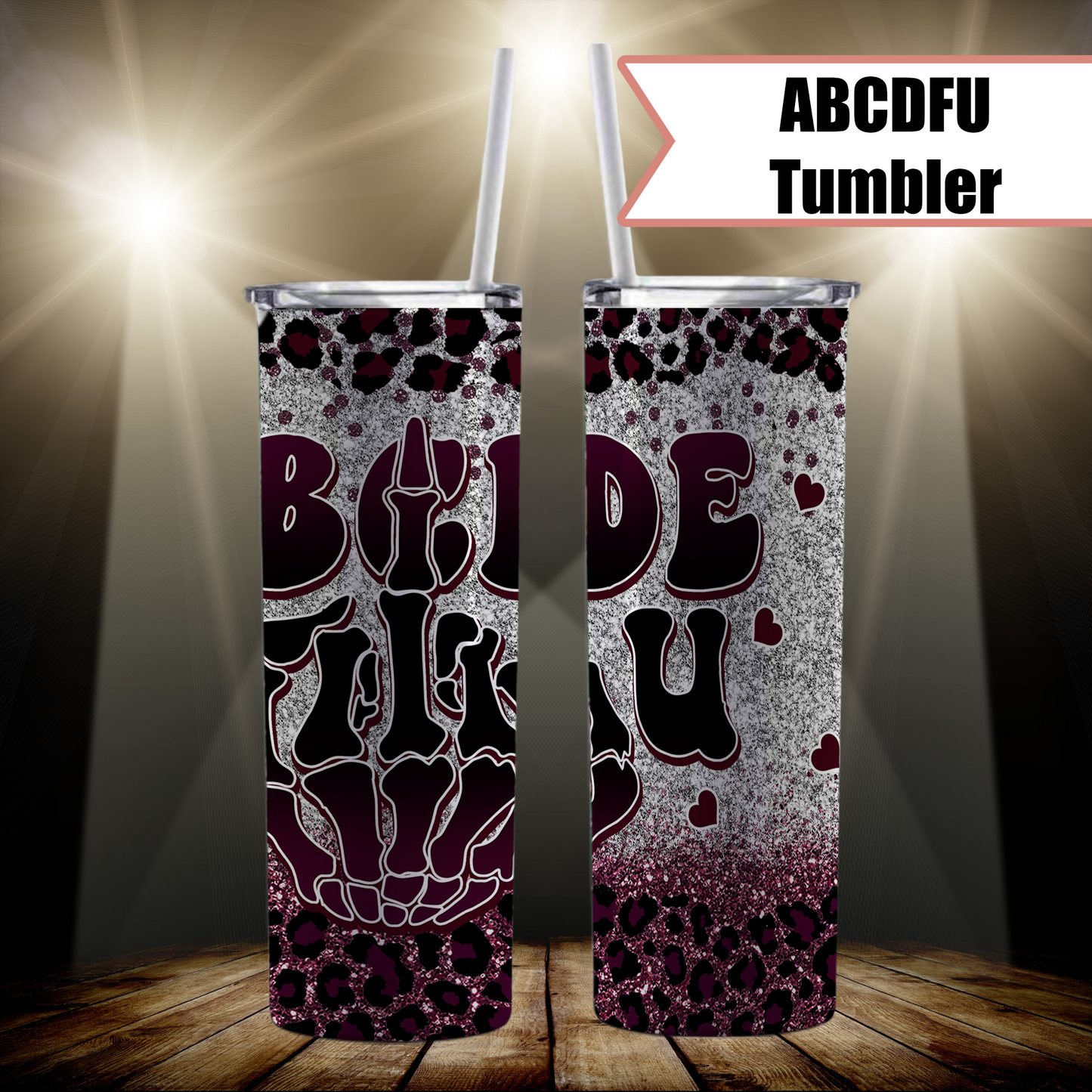 ABCDEFU Stainless Steel Tumbler