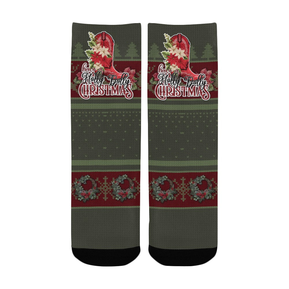 Holly Dolly Christmas Socks