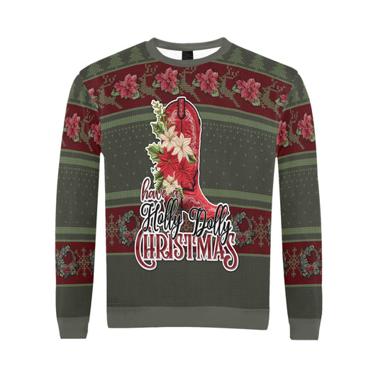 Have A Holly Dolly Christmas All Over Print Crewneck Sweatshirt